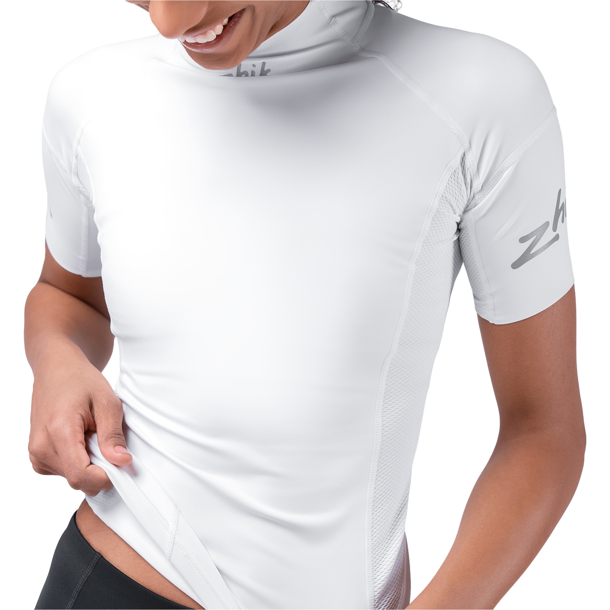 Zhik Womens Eco Spandex UPF50+ Short Sleeve Top DTP-0067-W-WHT - White